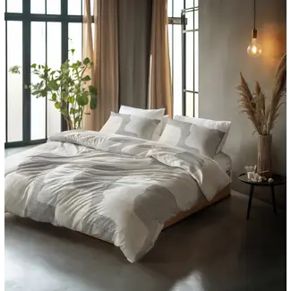 Sleeptime Katoen dekbedovertrek Dune - Grijs