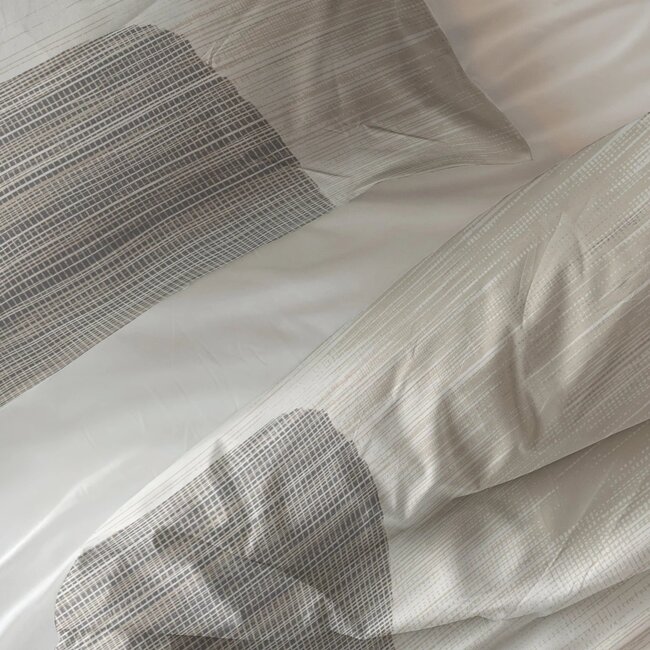 Katoen dekbedovertrek Dune - Grijs