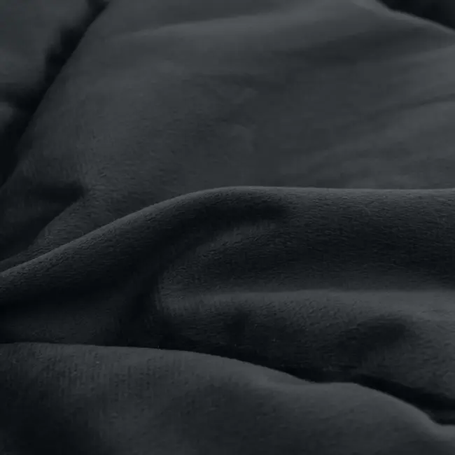 Lazy Velvet dekbed zonder overtrek inclusief kussensloop - zwart