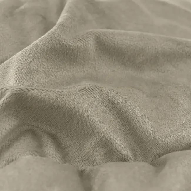 Lazy Velvet dekbed zonder overtrek inclusief kussensloop - taupe/grijs