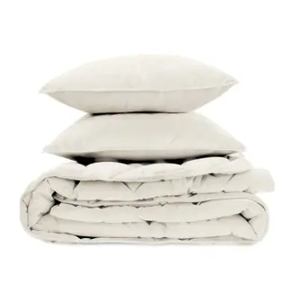 Sleeptime Lazy Velvet dekbed zonder overtrek inclusief kussensloop - crème