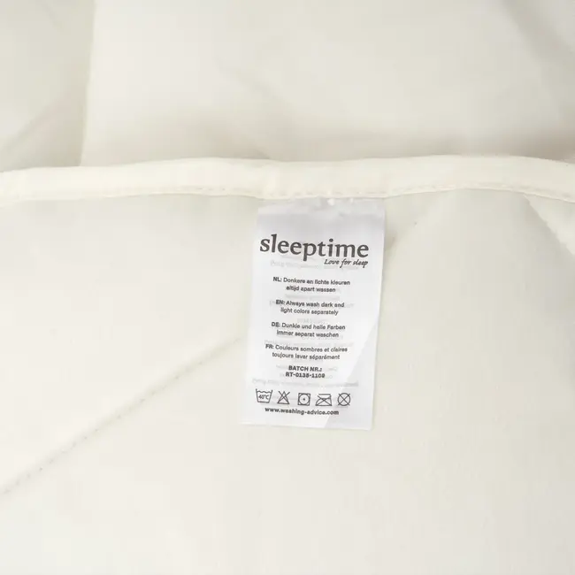 Lazy Velvet dekbed zonder overtrek inclusief kussensloop - crème