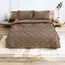 Sleeptime Lazy Velvet dekbed zonder overtrek inclusief kussensloop - taupe/bruin