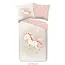 Dekbedovertrek Rosa unicorn - katoen - eenpersoons (140x220 + 60x70 cm)