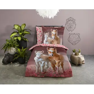ZouZou Derdekbedovertrek Joli paarden - katoen - eenpersoons (140x220 + 60x70 cm)