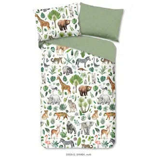 Good Morning Dekbedovertrek Samba Jungle - peuterbed 120×150 cm – 100 % katoen