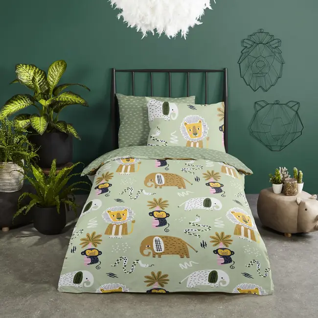 Dekbedovertrek Chuck jungle - 140×220 cm – 100% katoen