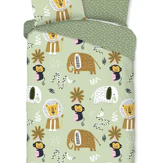 Good Morning Dekbedovertrek Chuck jungle - 140×220 cm – 100% katoen
