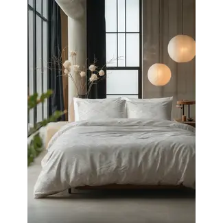 Sleeptime Katoen dekbedovertrek Rattan - Zilvergrijs