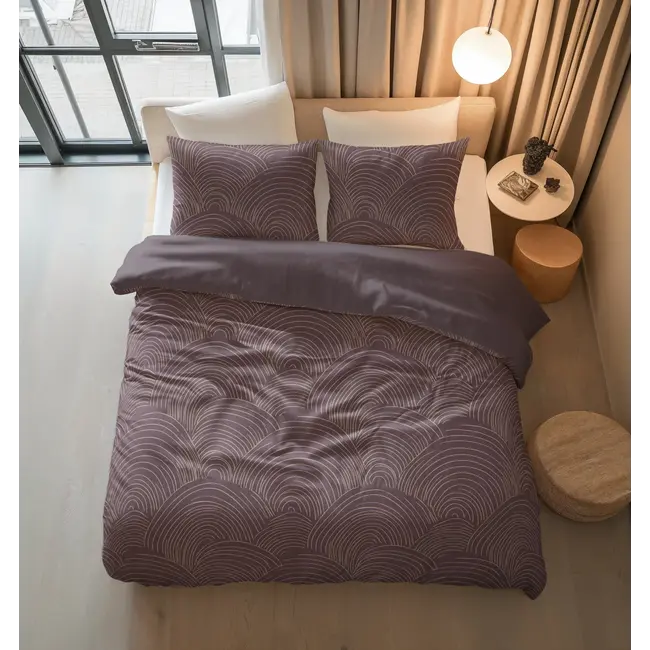 Katoen dekbedovertrek Dreamscape - Paars