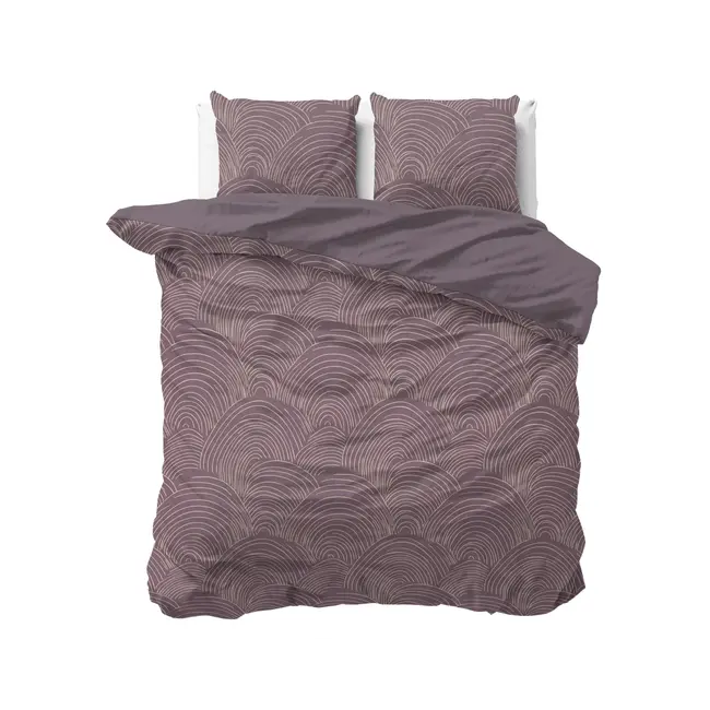 Katoen dekbedovertrek Dreamscape - Paars