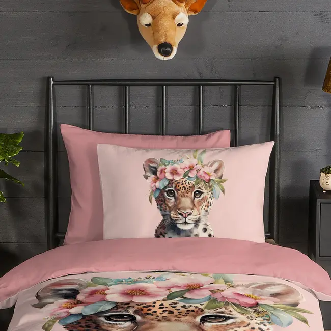 Flanellen dekbedovertrek Kiran – 140×220 cm, warm & speels