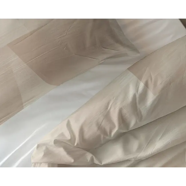 Katoen dekbedovertrek Blush Angles - Beige/Zand