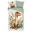 Katoen dekbedovertrek Gregor dinosaurus - eenpersoons (140x220 + 60x70 cm)