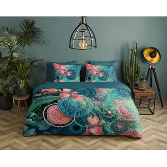 HiP Dekbedovertrek Zarha – luxe katoensatijn met mandala dessin