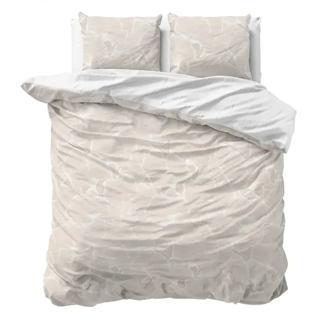 Katoen dekbedovertrek Ginkgo Whisper - Zand