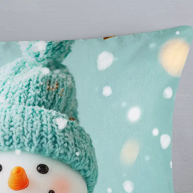 Dekbedovertrek Pierre met sneeuwpop - flanel - eenpersoons (140x220 + 60x70 cm)