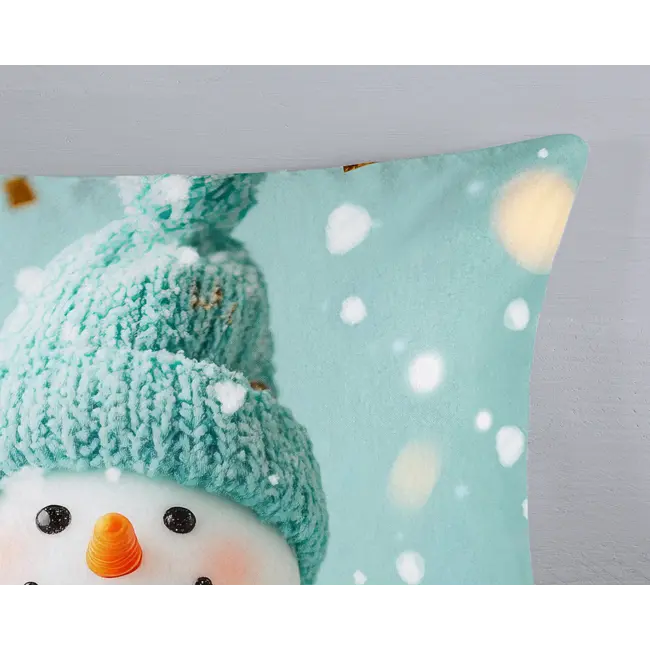 Dekbedovertrek Pierre met sneeuwpop - flanel - eenpersoons (140x220 + 60x70 cm)
