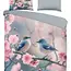 Katoen dekbedovertrek Hannu met bloemen & vogels