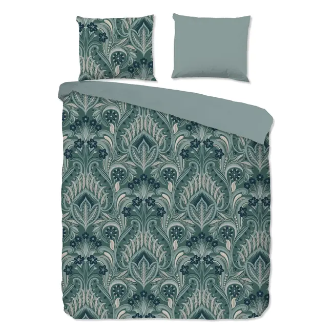 Katoen dekbedovertrek Nola paisley - groen