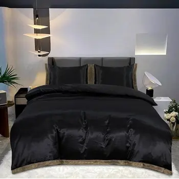 Glans satijnen dekbedovertrek