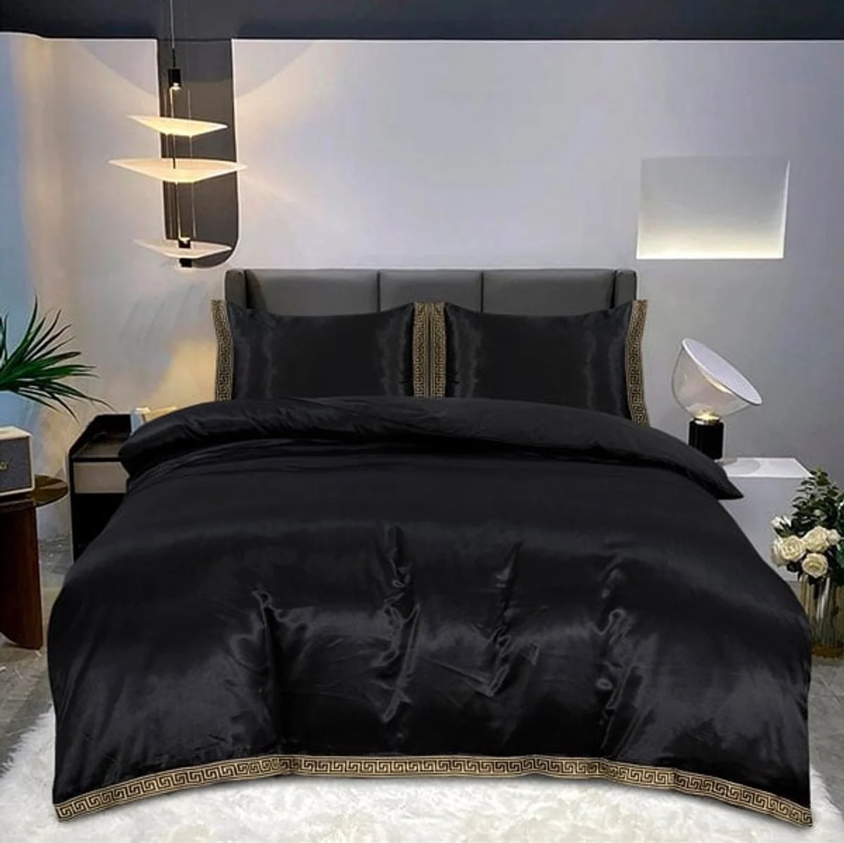 Glans satijnen dekbedovertrekken