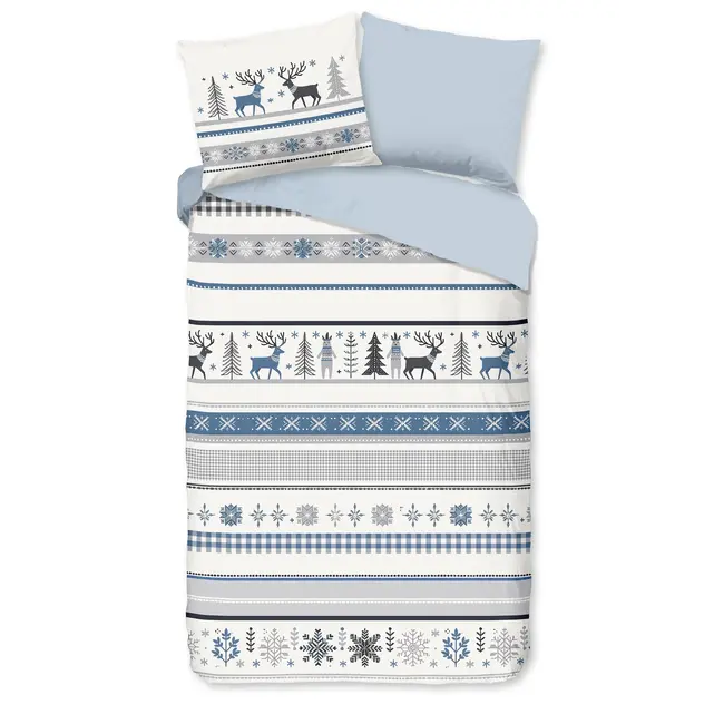 Katoen dekbedovertrek Aila hert