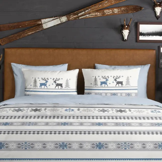 Katoen dekbedovertrek Aila hert