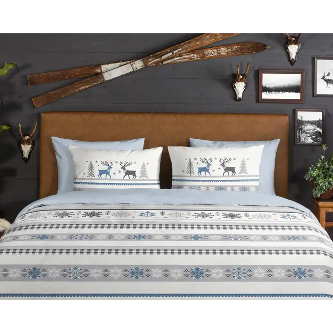 Katoen dekbedovertrek Aila hert