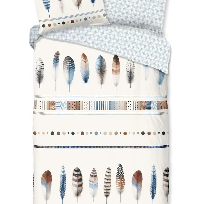Flanel dekbedovertrek Niba veren