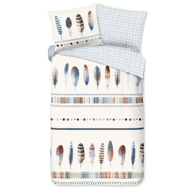 Flanel dekbedovertrek Niba veren