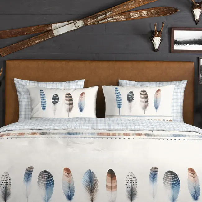 Flanel dekbedovertrek Niba veren