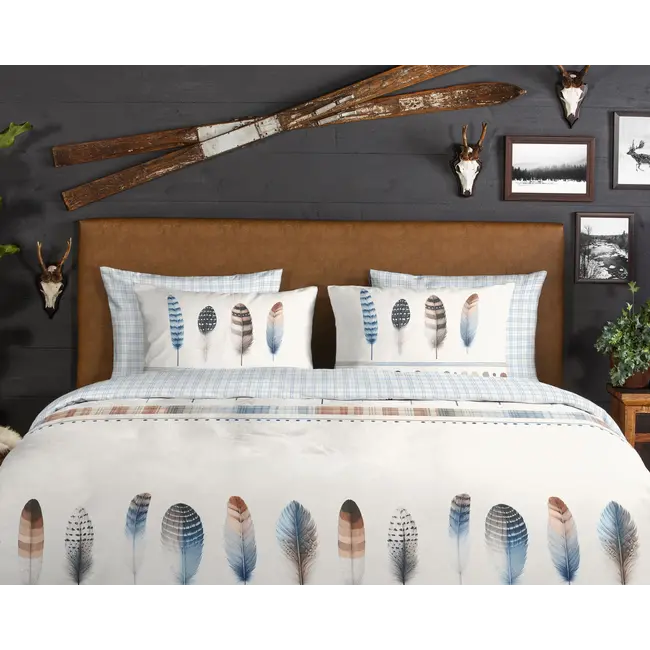 Flanel dekbedovertrek Niba veren