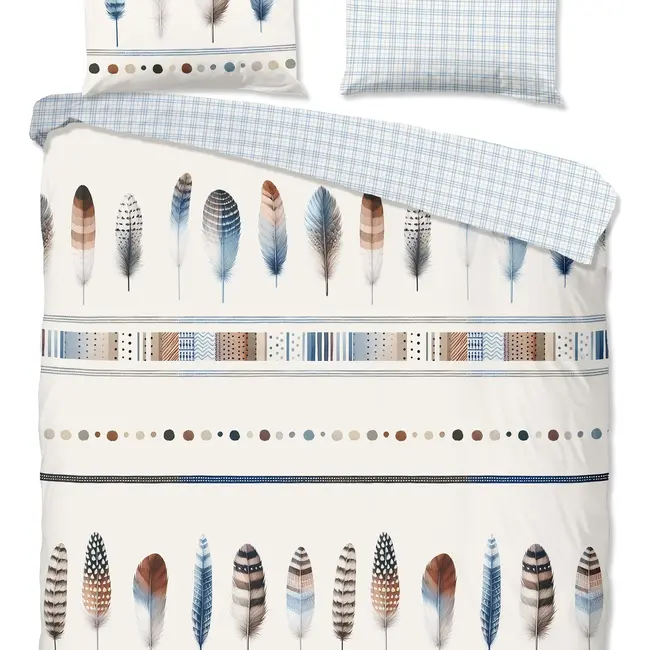 Flanel dekbedovertrek Niba veren