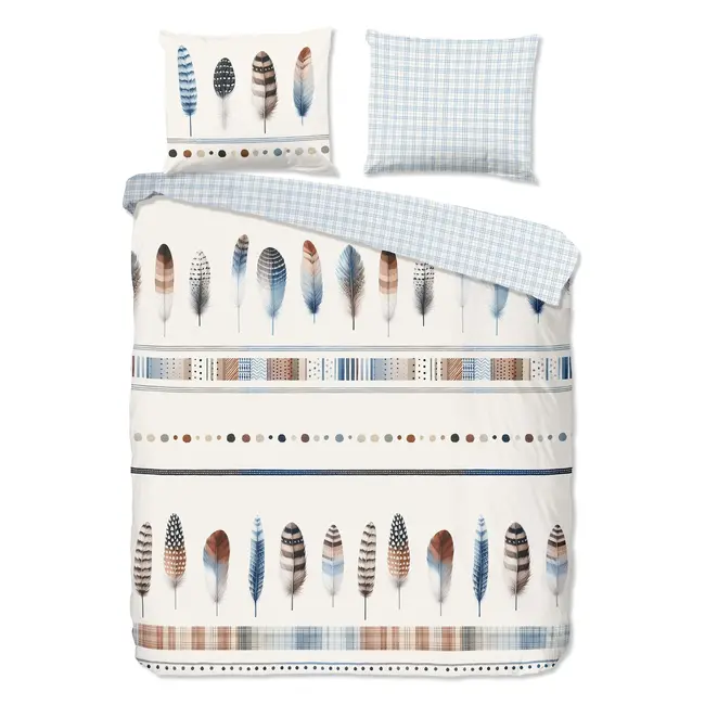 Flanel dekbedovertrek Niba veren