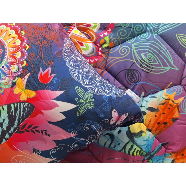 Dekbed zonder overtrek inclusief kussensloop Butterfly Kingdom - microvezel