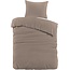 Flanel dekbedovertrek Mendez - Taupe