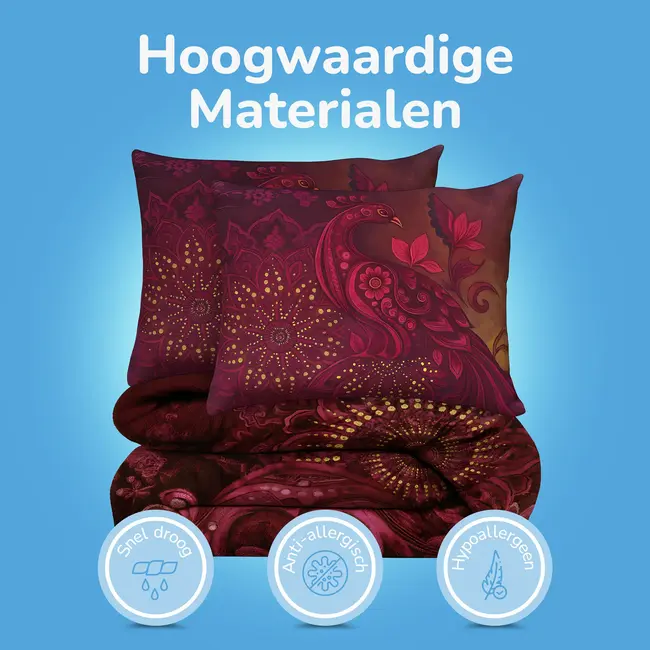 Dekbed zonder overtrek inclusief kussensloop - Ornamental Elegance - microvezel
