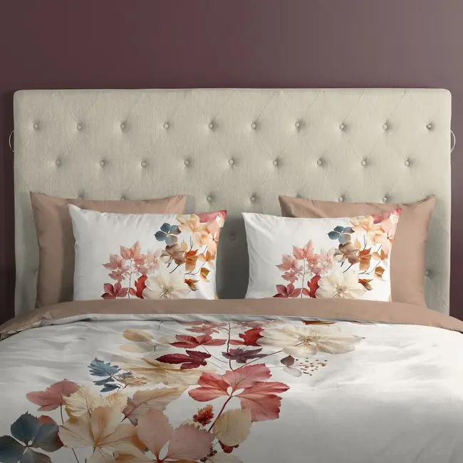 Katoen dekbedovertrek Coco bladeren