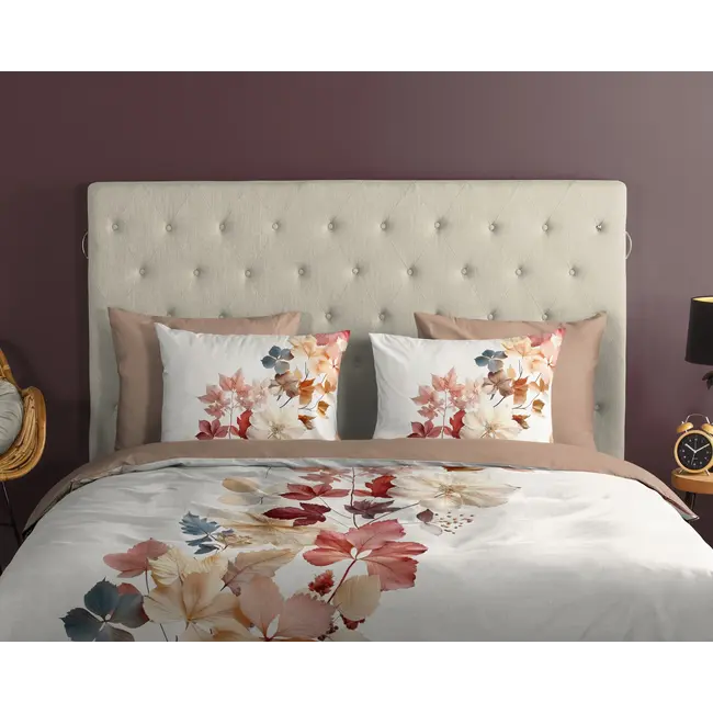 Katoen dekbedovertrek Coco bladeren