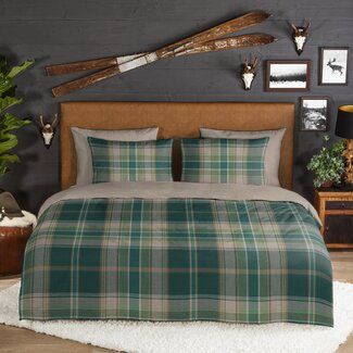 Good Morning Flanel dekbedovertrek Dirkje - geruit