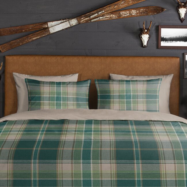 Flanel dekbedovertrek Dirkje - geruit