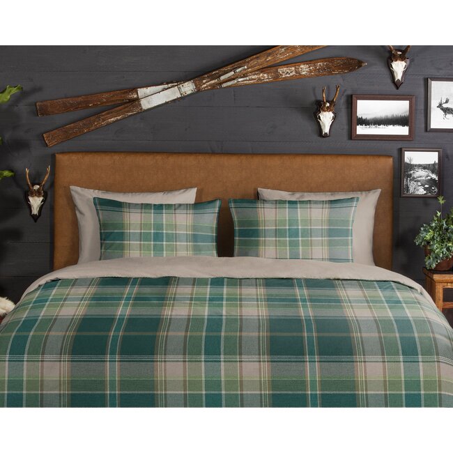 Flanel dekbedovertrek Dirkje - geruit