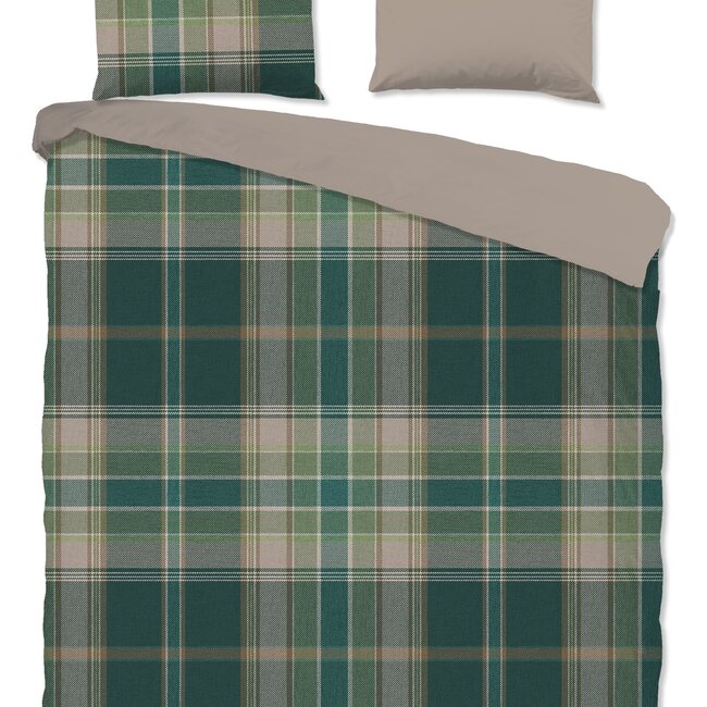 Flanel dekbedovertrek Dirkje - geruit