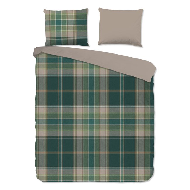 Flanel dekbedovertrek Dirkje - geruit