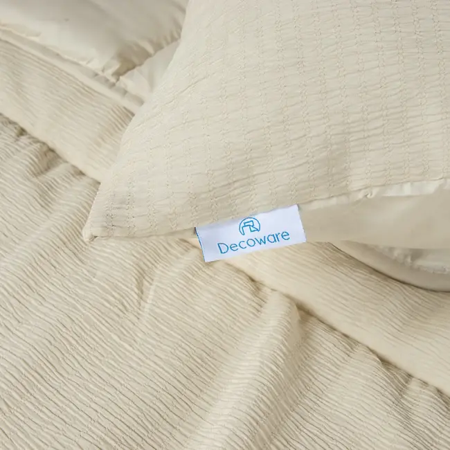 Easy dekbed zonder overtrek inclusief kussensloop - Mousseline - Zand
