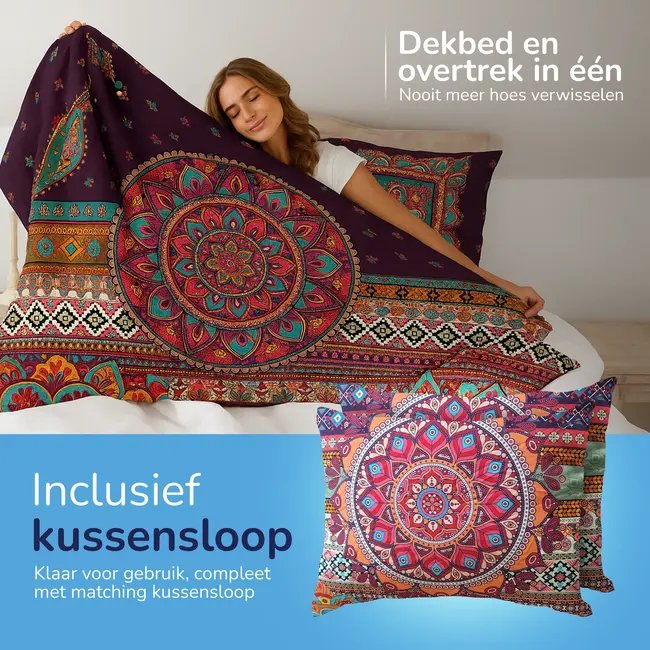 Bohemian Harmony dekbed zonder overtrek – microvezel
