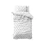 Microvezel dekbedovertrek Love On Love - wit