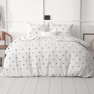 Sleeptime Microvezel dekbedovertrek Love On Love - wit