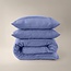 Microvezel dekbedovertrek Washed Tufted - blauw